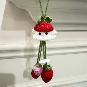 Charming Strawberry Crochet Kids Bag Accessory